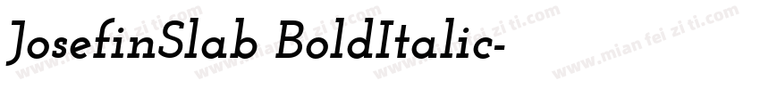 JosefinSlab BoldItalic字体转换